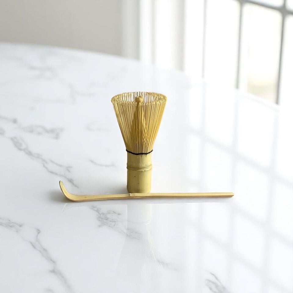 Matcha Seremonisi Bambu Whisk & Kaşık Seti - Chasen & Chashaku