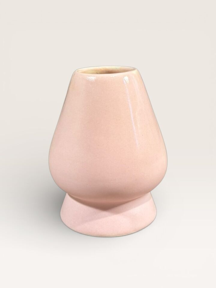 El Yapımı Seramik Matcha Çırpıcı Standı (kusenaoshi) - Pembe