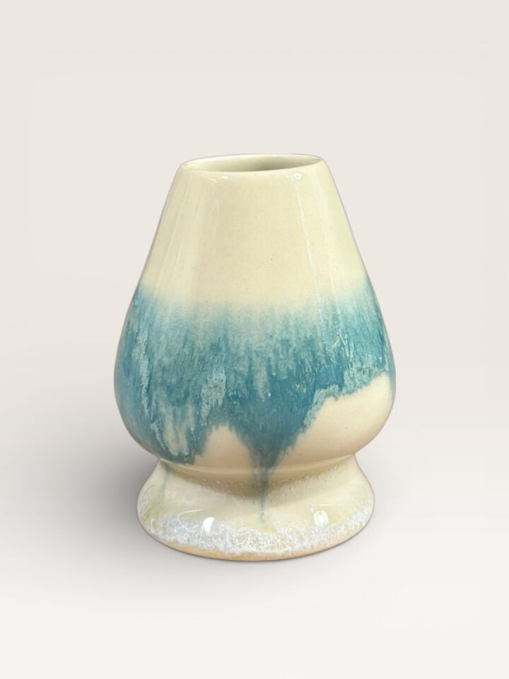 El Yapımı Seramik Matcha Çırpıcı Standı (kusenaoshi) - Ocean
