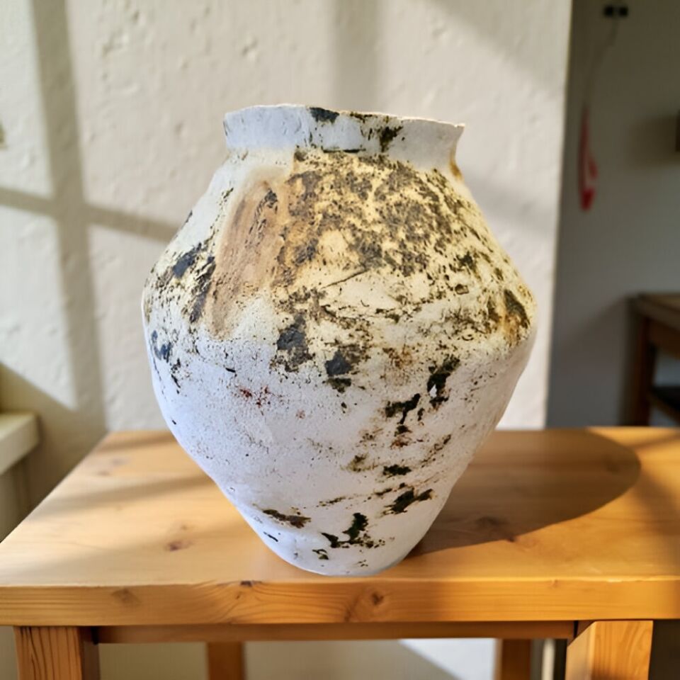 El Yapımı Raku Seramik Küp