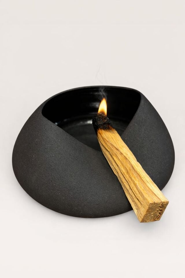 El Yapımı Seramik Palo Santo Tütsülük - Siyah