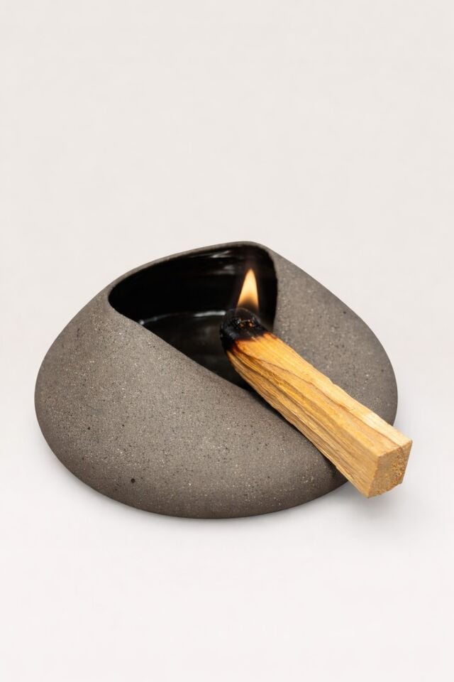El Yapımı Seramik Palo Santo Tütsülük - Gri