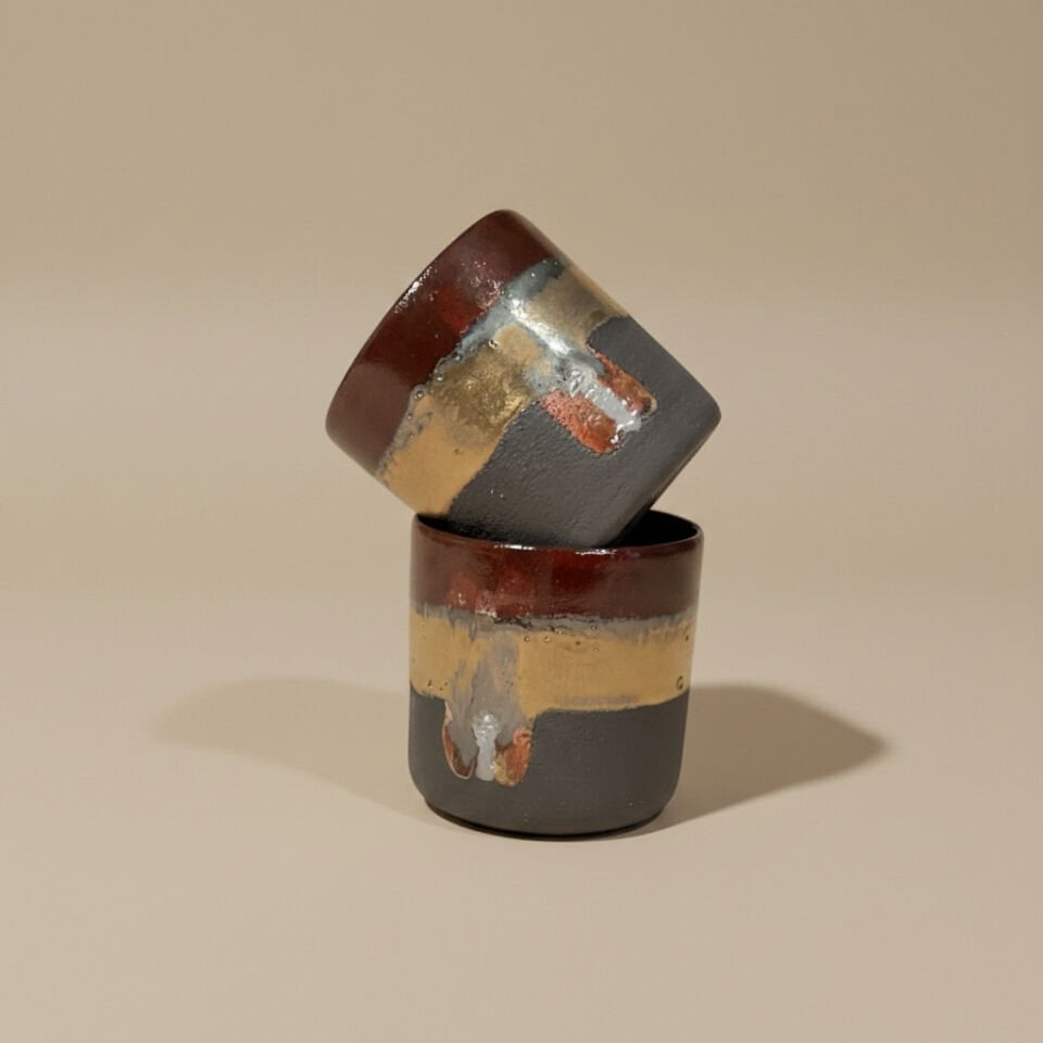 El Yapımı Seramik Espresso Bardağı - 120ml