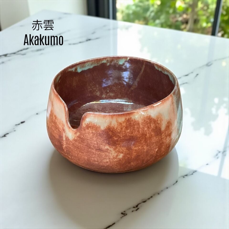 El Yapımı Matcha Kasesi (Chawan) – Akakumo (Kızıl Bulut)