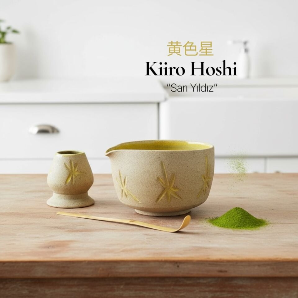 El Yapımı Matcha Seremoni Seti (2 Parça) – Kiiro Hoshi - Sarı Yıldız