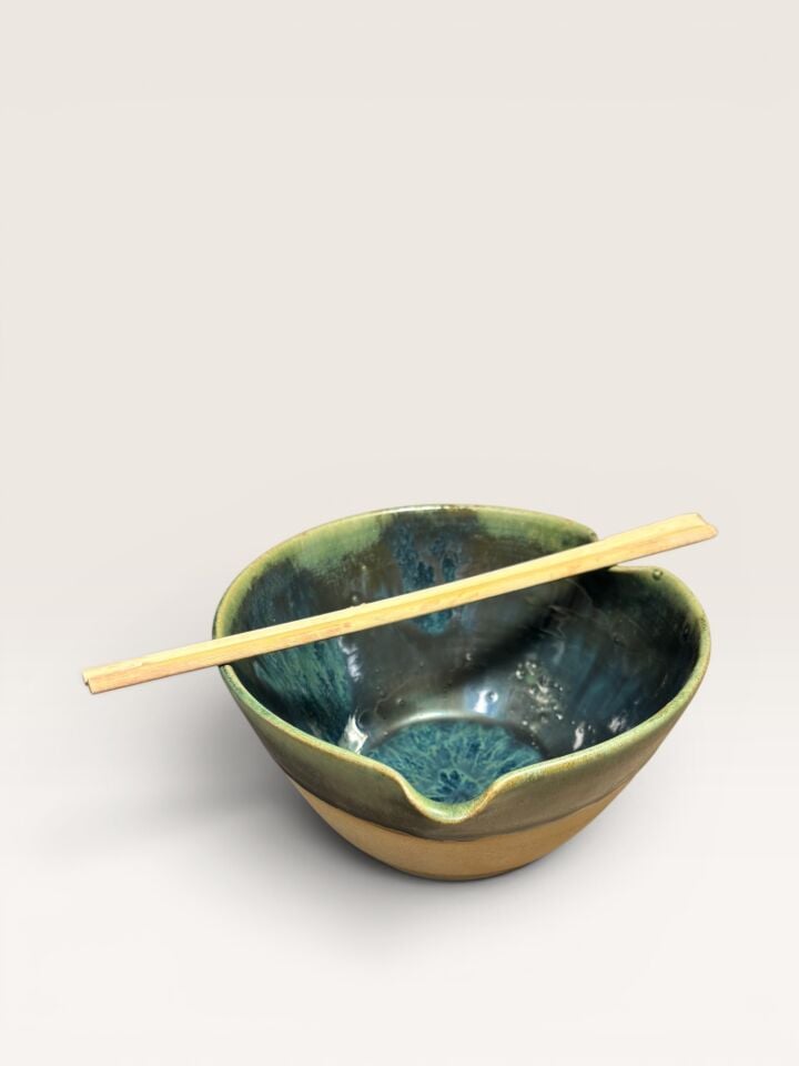 El Yapımı Seramik Ramen Kasesi  –  Doğal Akış Form – 800 ml