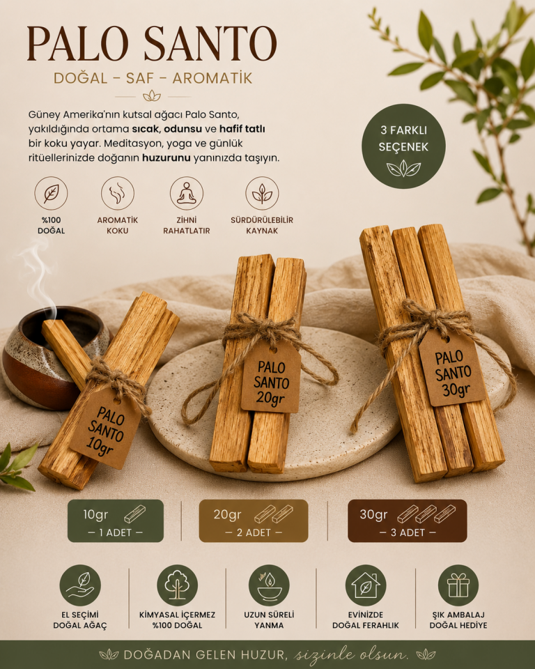 Doğal Palo Santo Çubuk – 10 gr / 20 gr / 30 gr